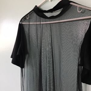 Black Sheer T shirt